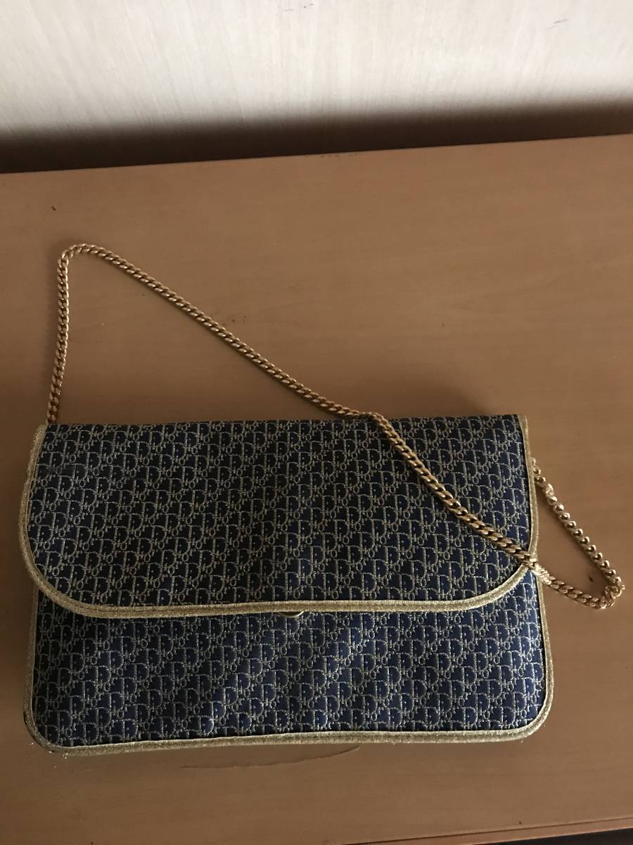 Christian チェーン Dior レザー ディオール クリスチャンディオール チェーンショルダーバッグ カナージュ クリスチャン・ディオール キャンバス ブランドレンタルのBrandCity &frasl; チェーンバッグ（ブランドディオール）（ショルダーバッグ ショルダーバッグ ディオールフランス製ロゴヴィンテージチェーン Dior・バッグ・レディディオール