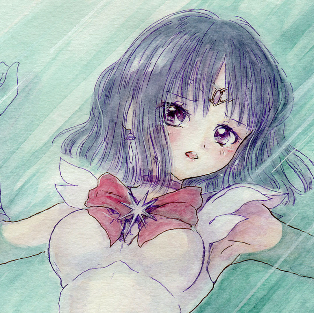 ☆同人 手描きイラスト セーラーサターン ☆土萠ほたる 囚われ ピンチ