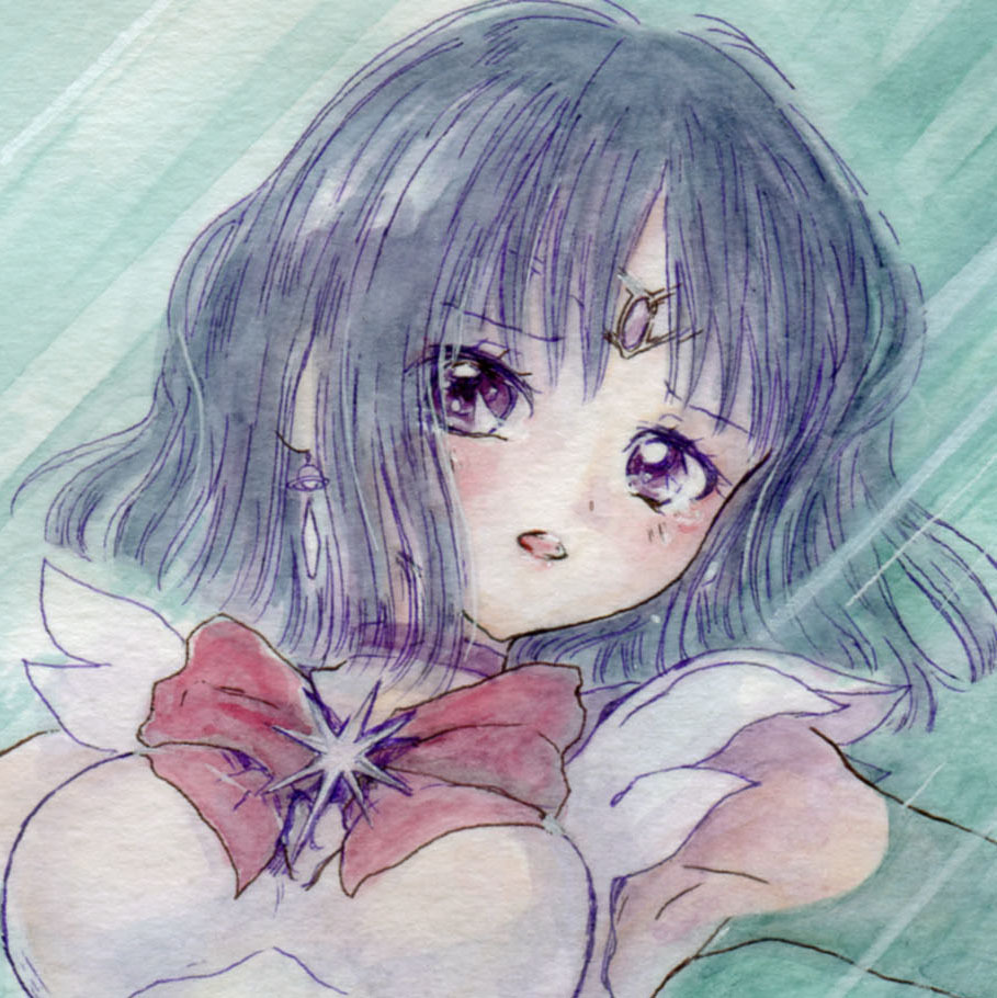 ☆同人 手描きイラスト セーラーサターン ☆土萠ほたる 囚われ ピンチ