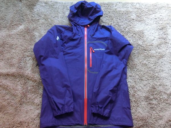 トレントフライヤー モンベル ジャケット レディース Men's｜モンベル ゴアテックス Mサイズ パープルネイビー 防水透湿 レインジャケット 極美品 mont mont-bell - 美品サイズXLモンベル パープル（ブランドモンベル）（コート・ジャケット｜メンズ