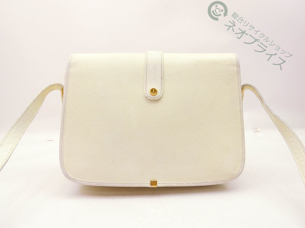 ◇S2168 イヴサンローラン YSL ロゴ金具 レザー ショルダー バッグ YSL 