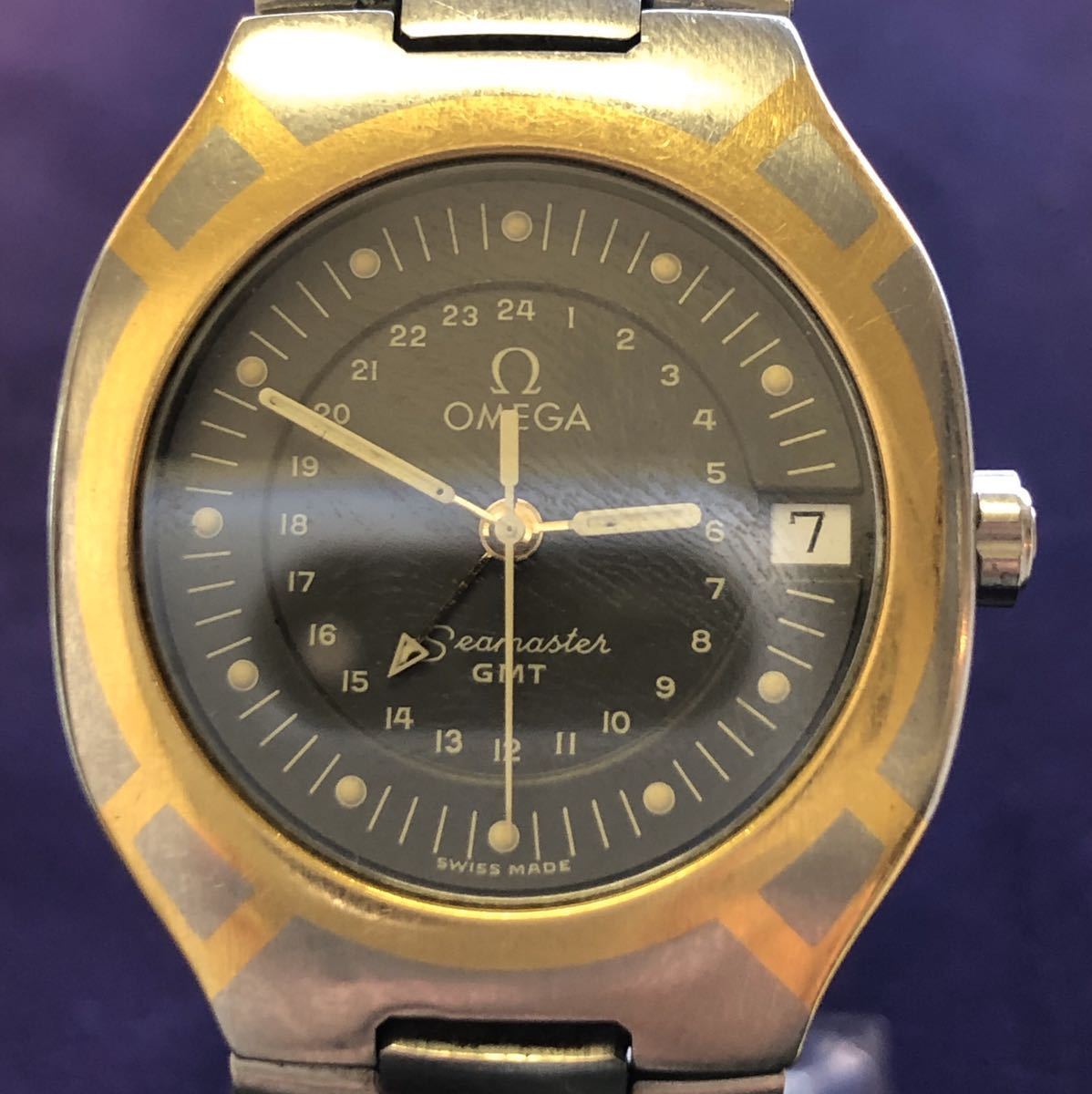◆専用商品です◆美品【稀少GMTモデル】 【OMEGA/オメガ】【Sea master Polaris/シーマスターポラリス】【動品】 シーマスター OMEGA オメガ PLANET SEAMASTER オメガ「シーマスター