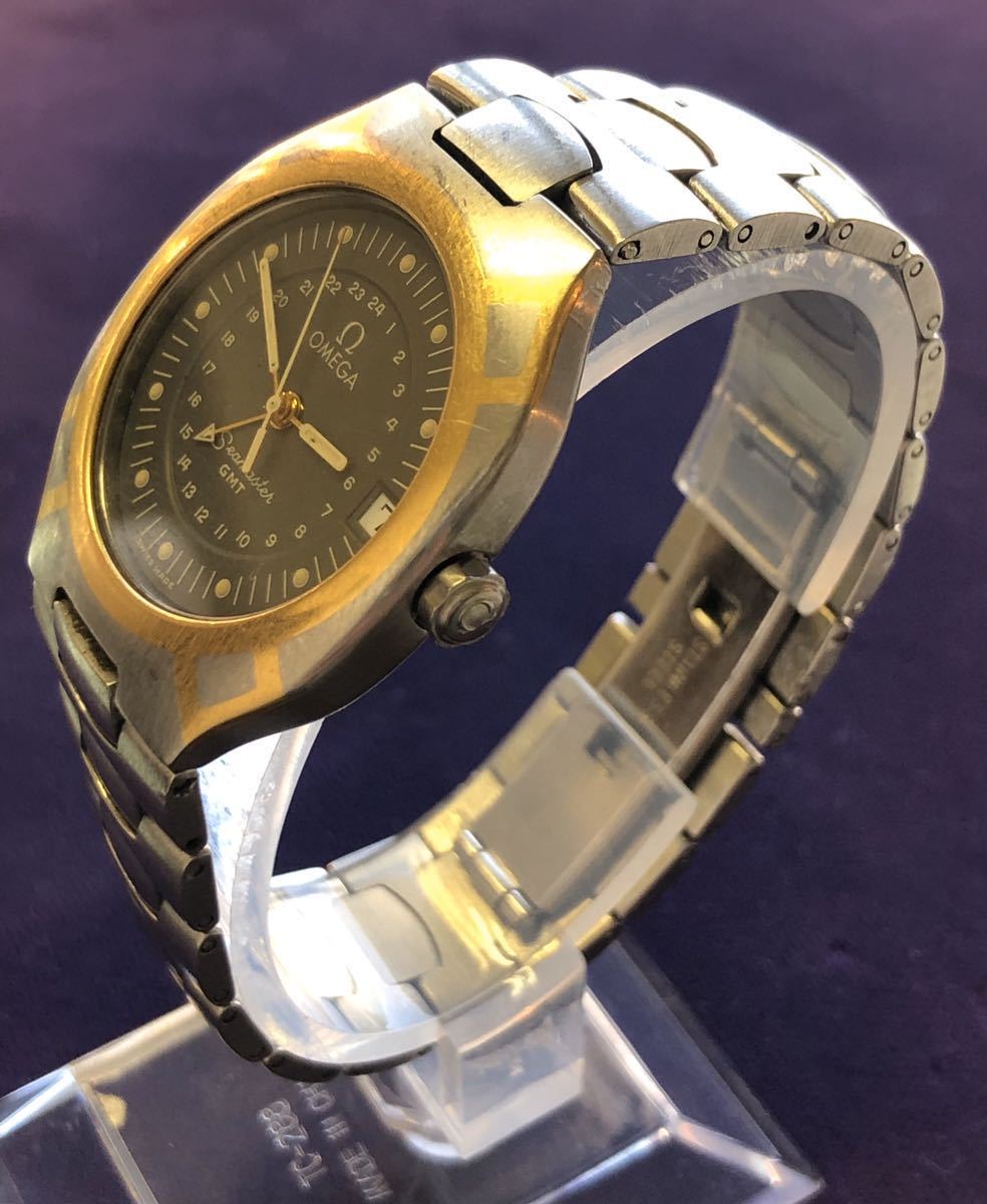 ◆専用商品です◆美品【稀少GMTモデル】 【OMEGA/オメガ】【Sea master Polaris/シーマスターポラリス】【動品】 シーマスター OMEGA オメガ PLANET SEAMASTER オメガ「シーマスター