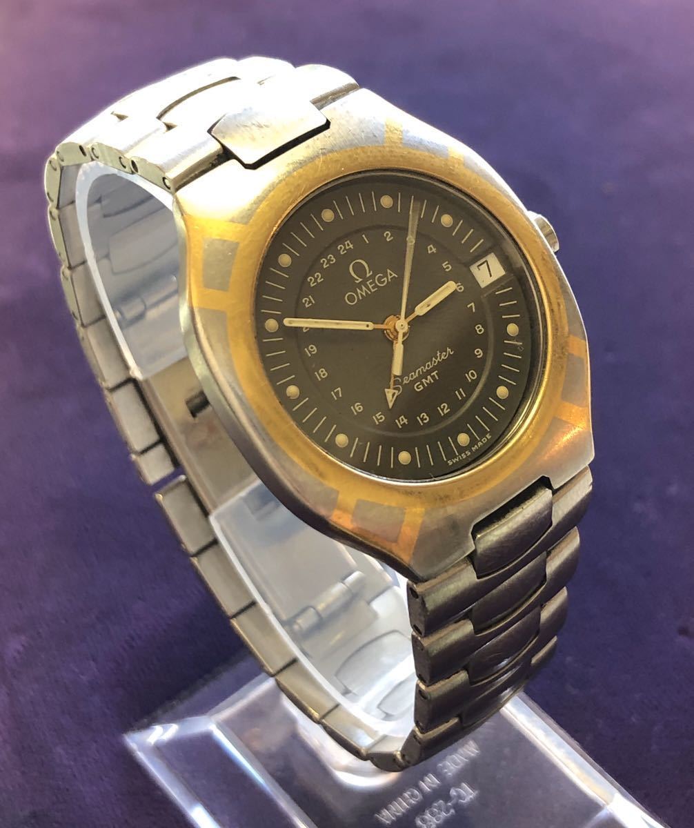 ◆専用商品です◆美品【稀少GMTモデル】 【OMEGA/オメガ】【Sea master Polaris/シーマスターポラリス】【動品】 シーマスター OMEGA オメガ PLANET SEAMASTER オメガ「シーマスター