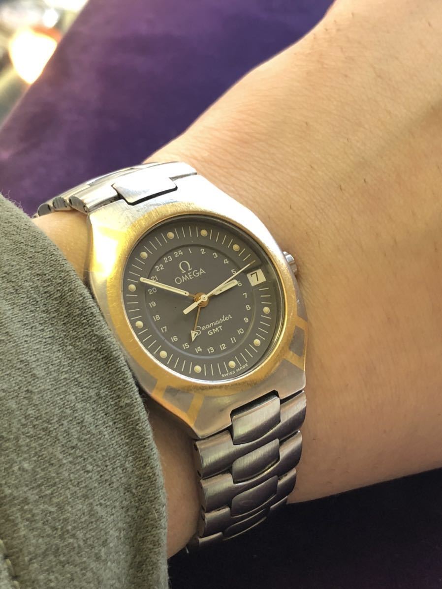◆専用商品です◆美品【稀少GMTモデル】 【OMEGA/オメガ】【Sea master Polaris/シーマスターポラリス】【動品】 シーマスター OMEGA オメガ PLANET SEAMASTER オメガ「シーマスター