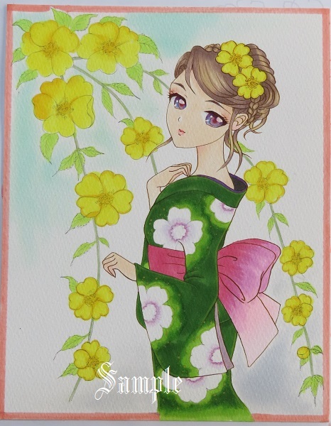 手描きイラストオリジナル 山吹 手描きイラスト 売買されたオークション情報 Yahooの商品情報をアーカイブ公開 オークファン Aucfan Com