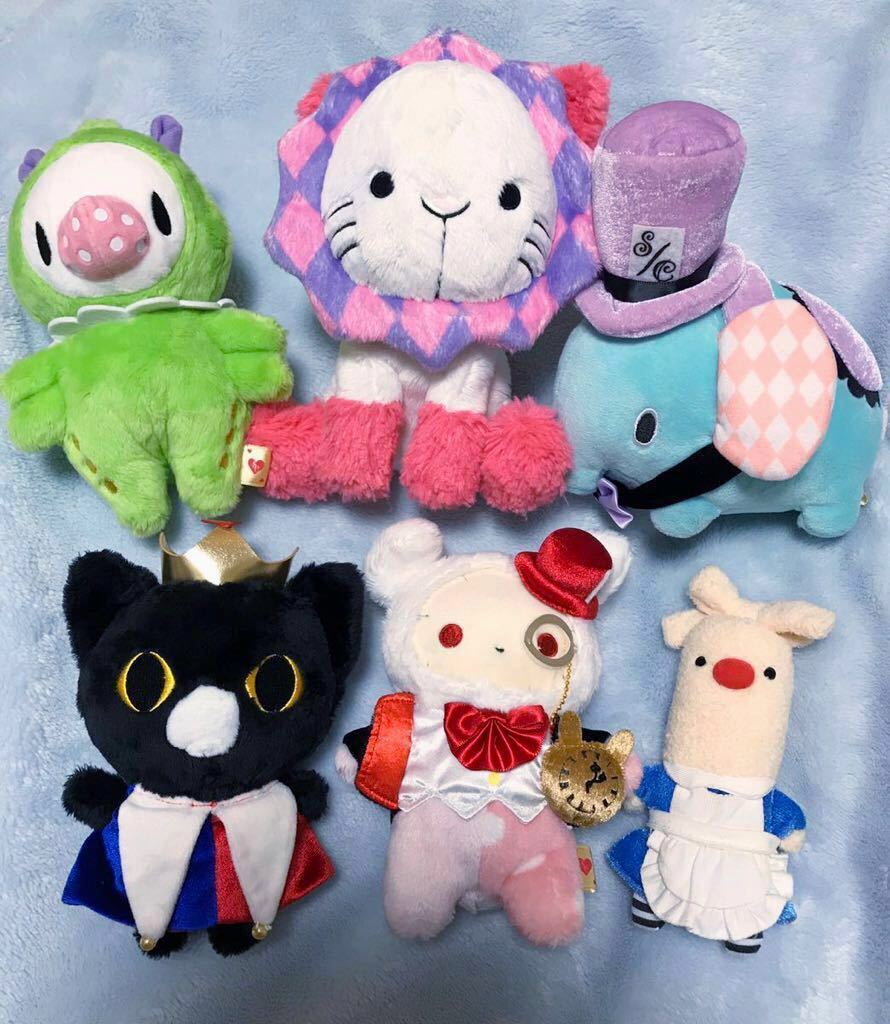 センチメンタルサーカス スペシャルぬいぐるみ てまねき影絵のアリス シャッポ クロ トト ポニ リオ ムートン 中古