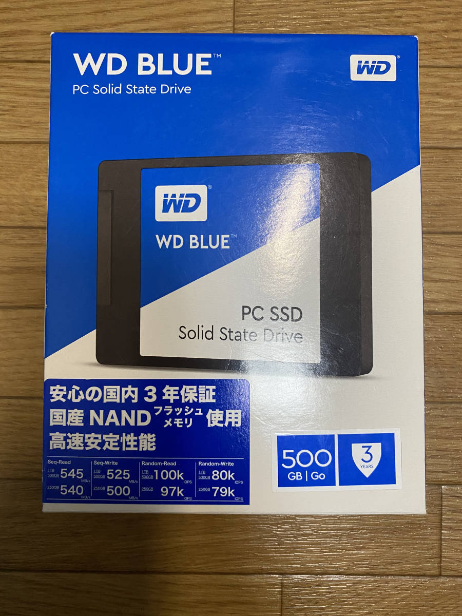 WD BLUE PC SSD 500GB SATA2.5インチ 未使用品 WD 内蔵SSD 2.5インチ
