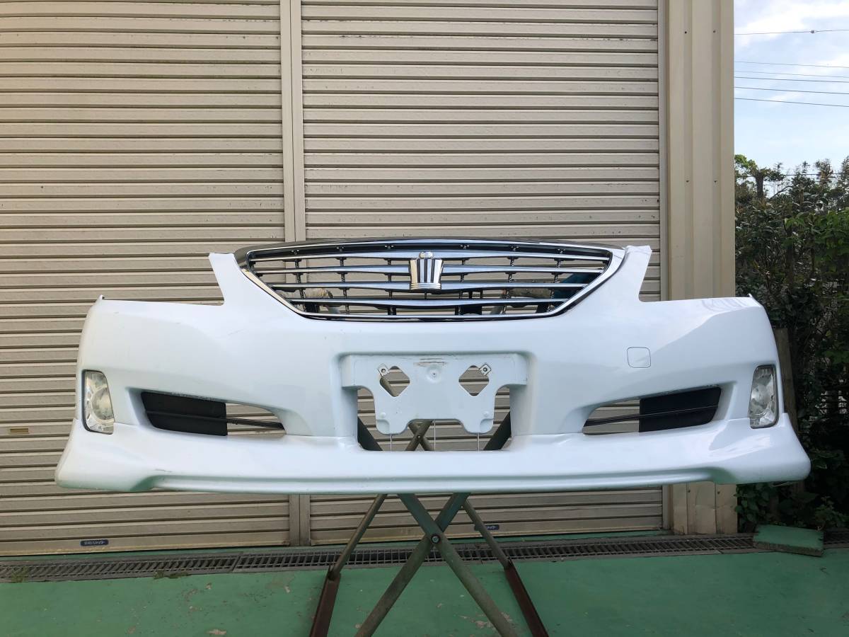 トヨタ純正コピー GRS200 GRS202 　200系　クラウン 後期 フロントバンパー MODELLISTA モデリスタ風スポイラー付　左右フォグ＆グリル付 