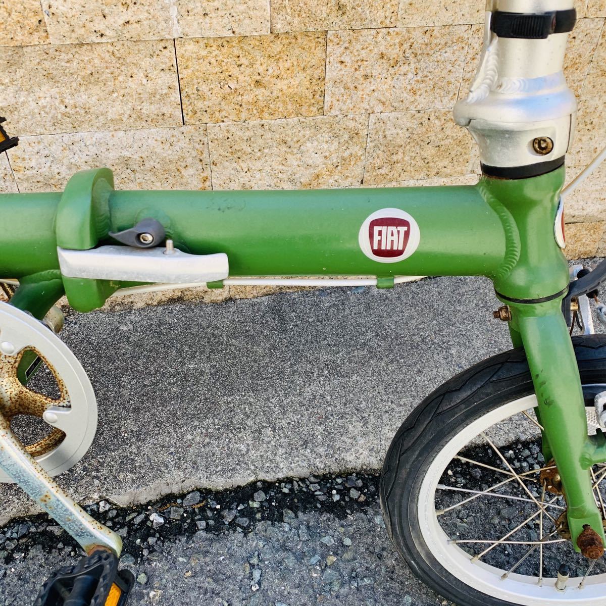 ジャンク FIAT アルミ 14インチ 軽量 折畳み自転車 自転車 AL-FDB140