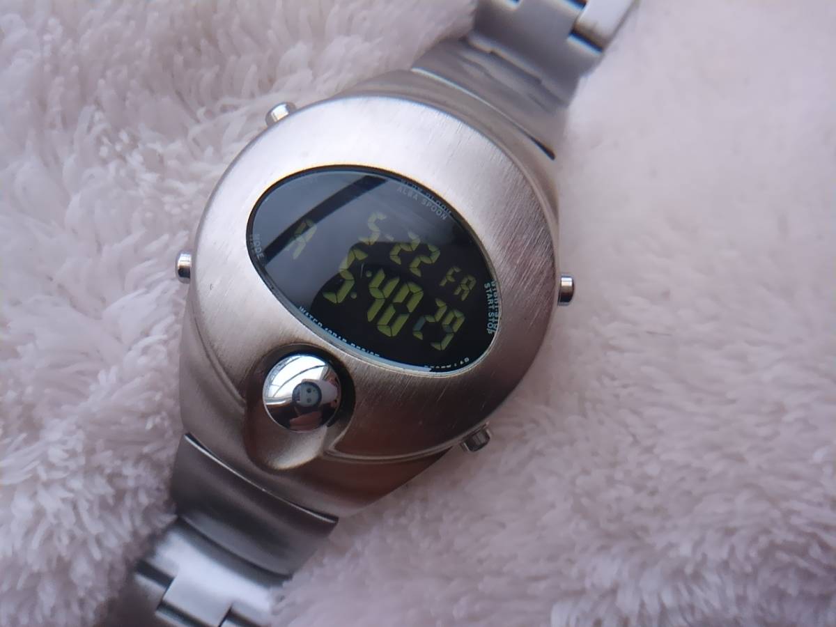 美品 セイコー アルバ スプーン インゴット メタル メンズデジタル 