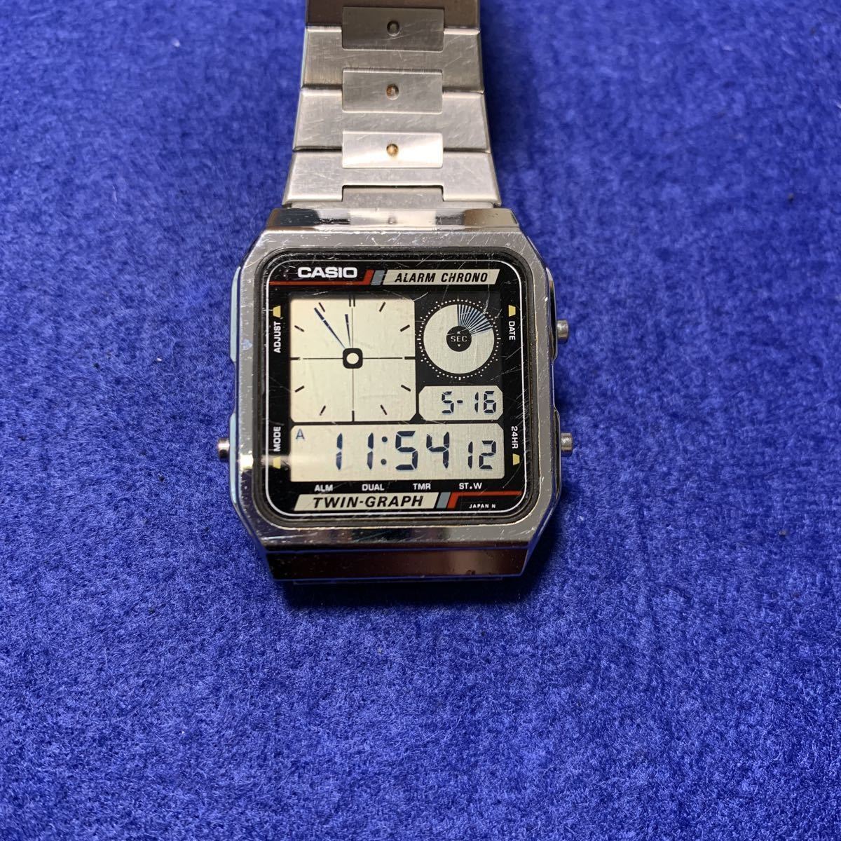 超希少！激レア！ヴィンテージ！カシオ ツイングラフ AE-200 可動品！CASIO