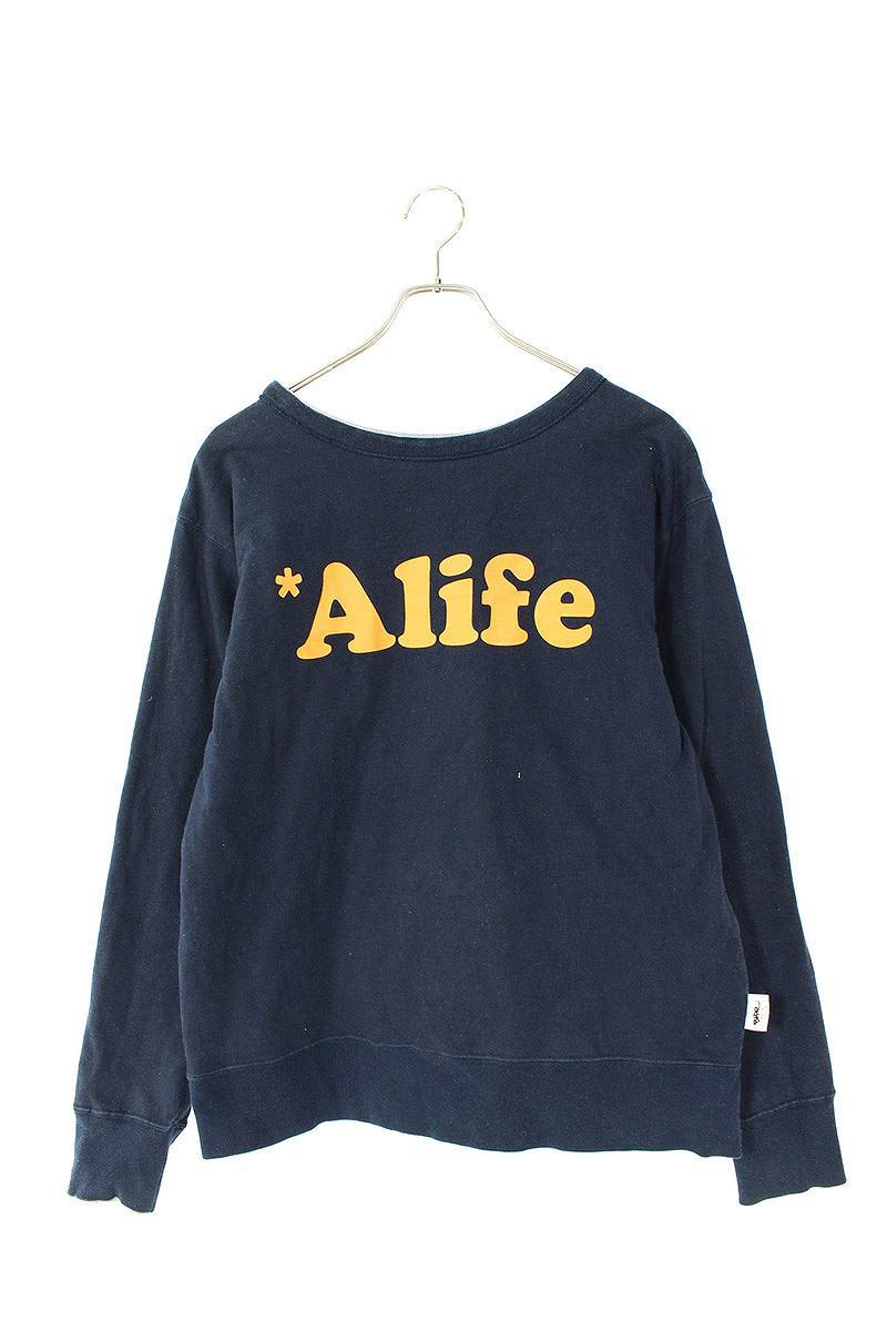 A BATHING APE クルーネックスウェット ネイビーリバーシブル