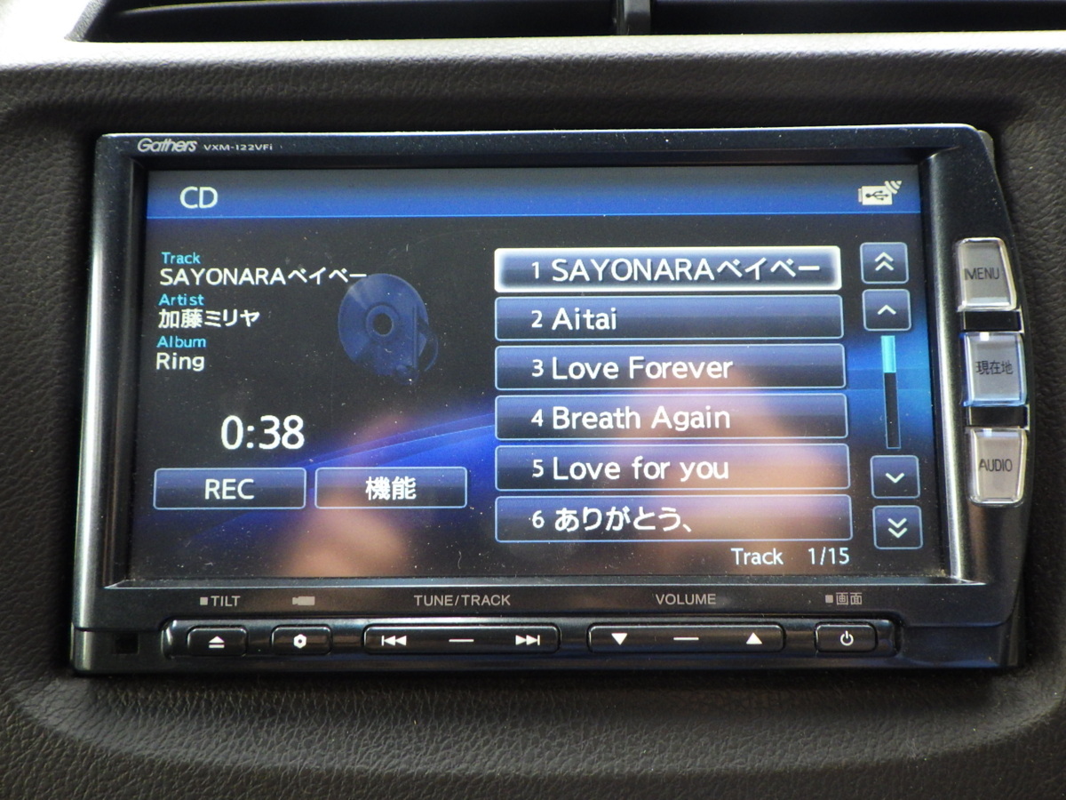 ホンダ純正☆ギャザーズメモリーナビ☆VXM-122VFI☆Bluetooth☆CD/DVD