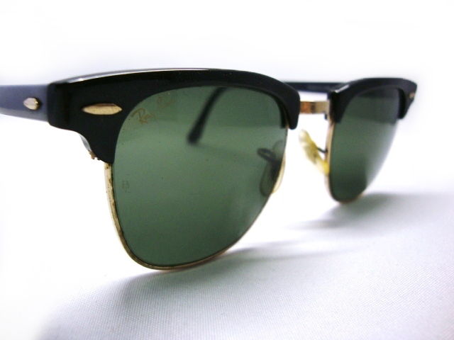 Vintage B&L RayBan CLUBMASTER USAクラブマスターブラック金ゴールド