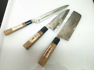 祐豊 （すけとよ）ハガネ包丁3本セット 木製ハンドル 日本製 【公式通販】