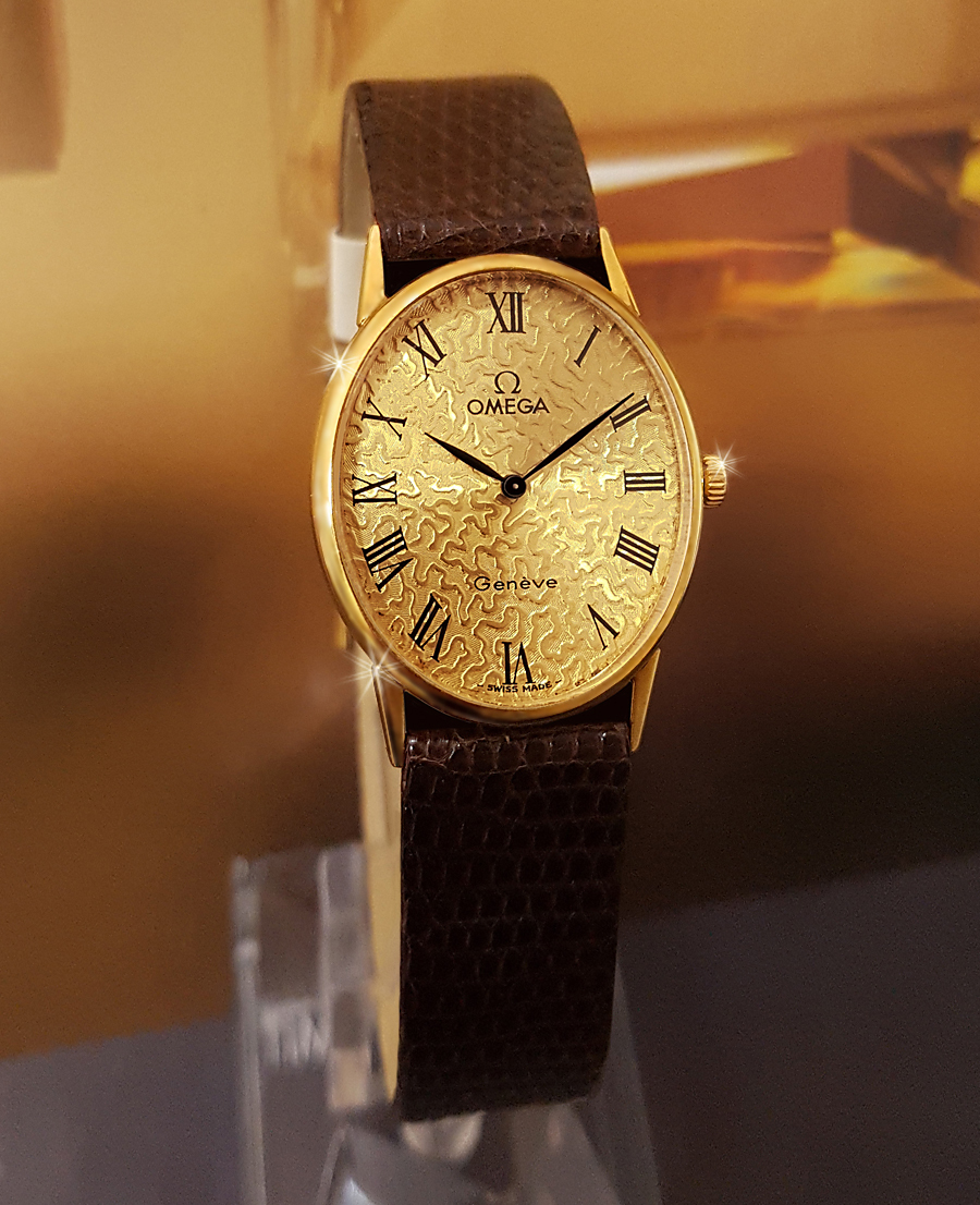 OMEGA】オメガジュネーブ☆ゴールドローマ文字盤☆メンズ腕時計【新品 