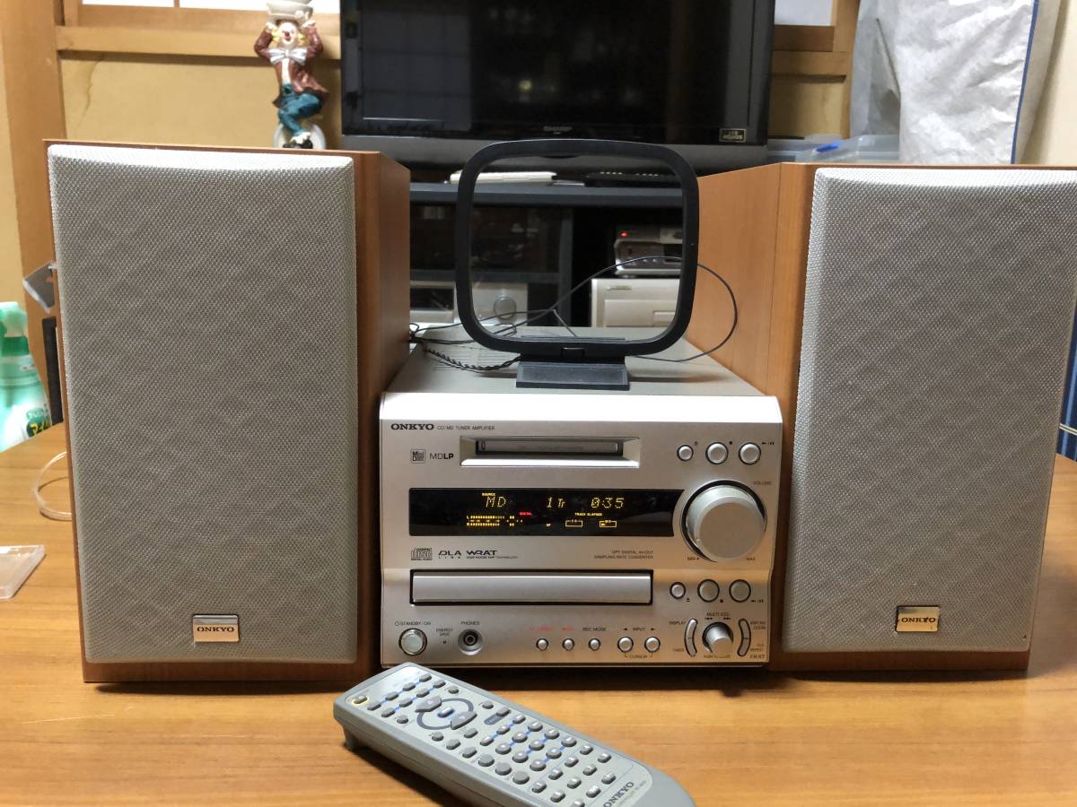 ONKYO FR-X7 FR-X7A リモコン付き CD⁄MD 推奨の逸品ONKYO チュナーアンプ