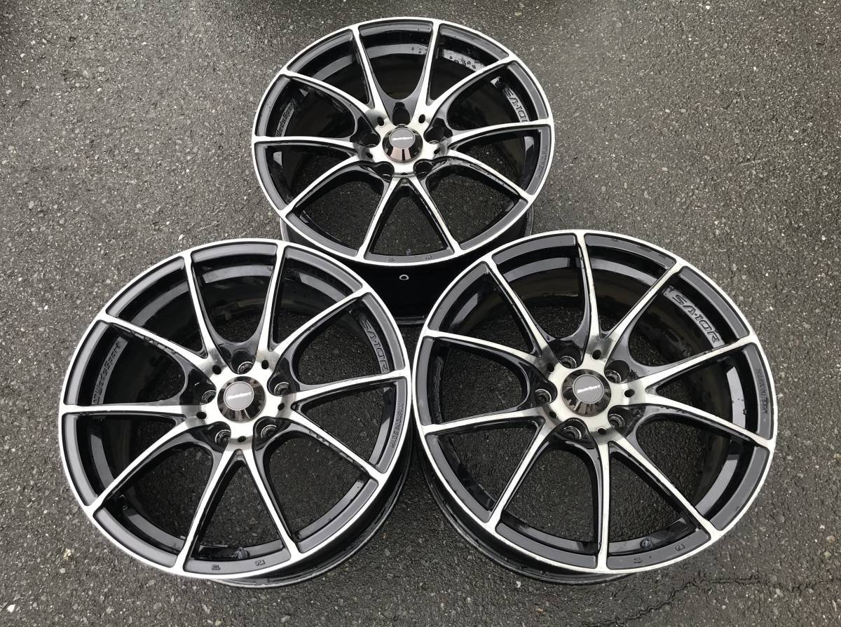 328】ウェッズスポーツ SA-10R 18インチ 8.5J ＋35 PCD114.3 ホイール 