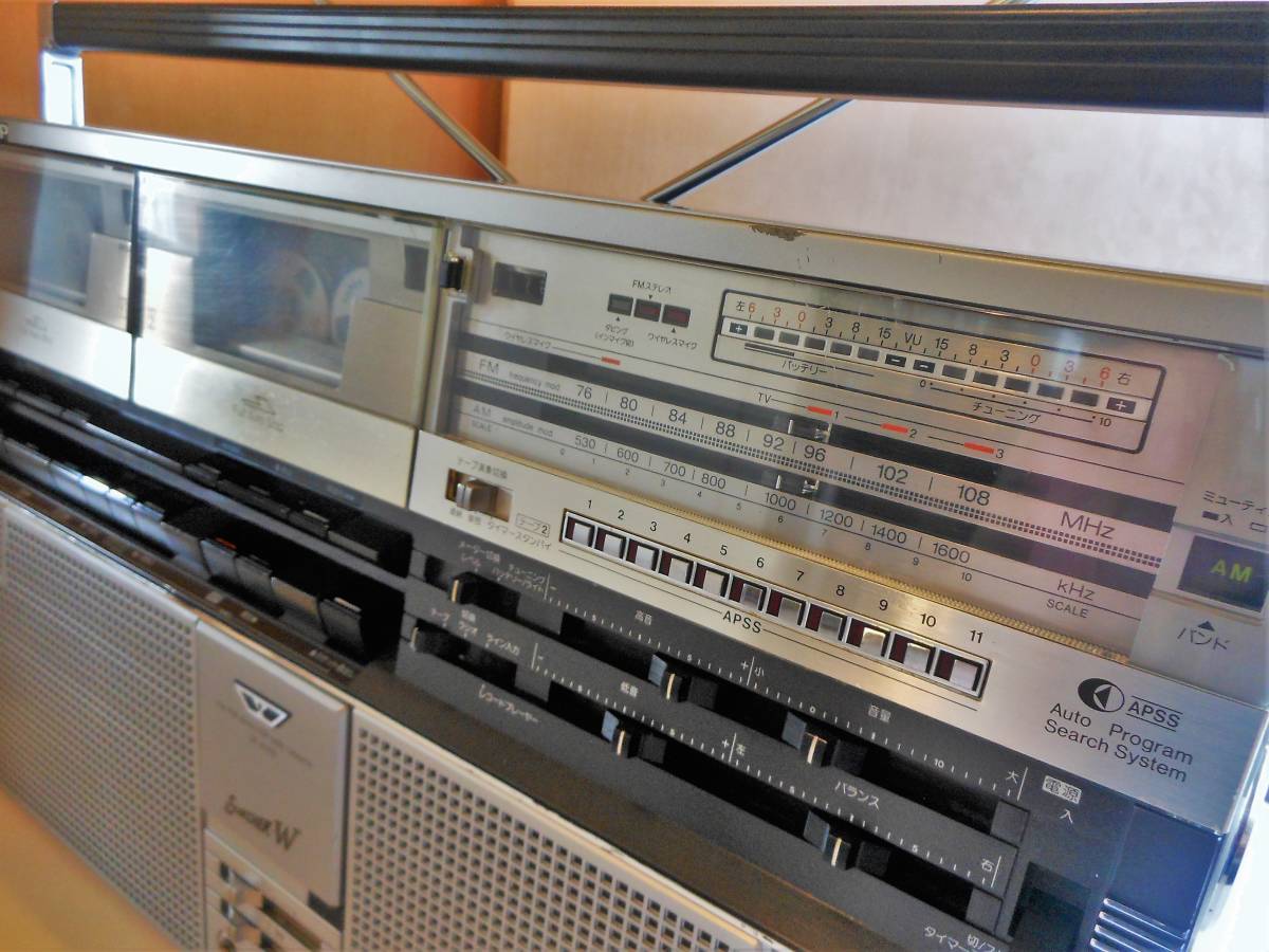 希少 70s 動作品 ダブルラジカセ SHARP シャープ GF-808S 70s SHARP GF-808S 国産初ダブルラジカセ 初代ザ・サーチャー 整備OH