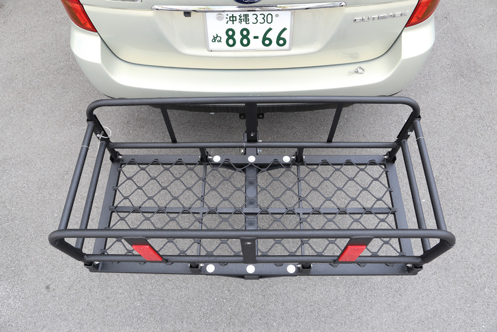 訳あり品 アルミ製 折り畳み式 ヒッチキャリアカーゴ 差込角2インチ