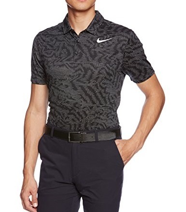 Dri-FIT Nike ナイキ ゴルフ Golf - ポロシャツ M Polo Tour ジャガード総柄入り ドライ グレー メルカリ Jacquard ブラック