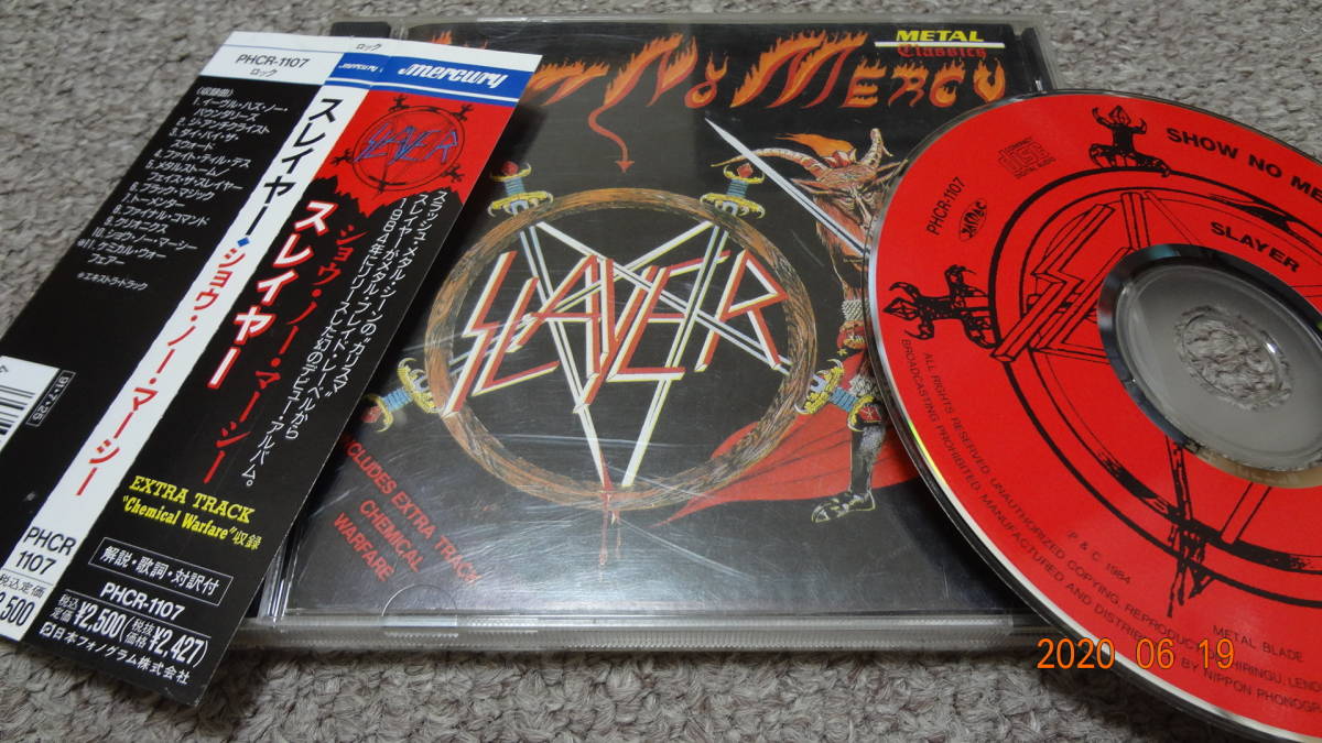 SLAYER スレイヤー SHOW NO MERCY 国内盤帯付きレコード