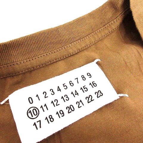 マルタンマルジェラ Martin Margiela 10 Tシャツ カットソー 半袖 無地 XS 茶 ブラウン /☆G Margiela Martin 0 S30AM0398 10普遍的なデザインが魅力。マルジェラの定番「八の McQueen