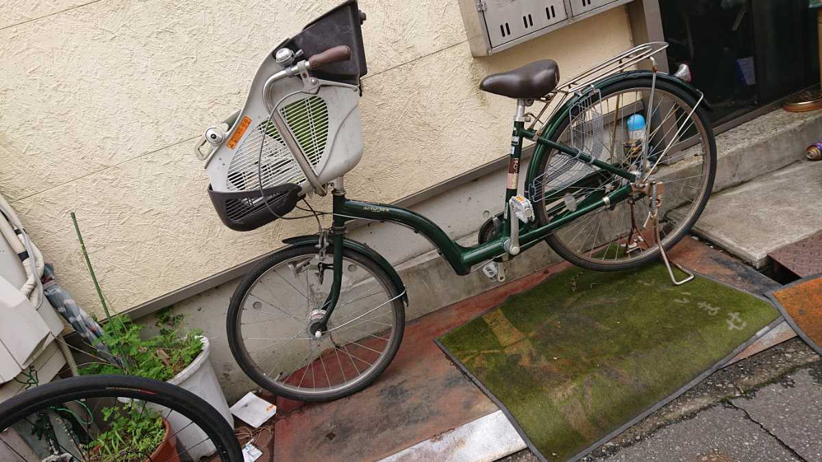 お買い得，爆買い 子供乗せ ママチャリ 自転車 アルミフレーム オートライト 26インチ 内装３段 緑 カギなし 引き取り希望 格安 横浜 鶴見(26インチ～)｜売買されたオークション情報、yahooの商品情報をアーカ 26インチ～
