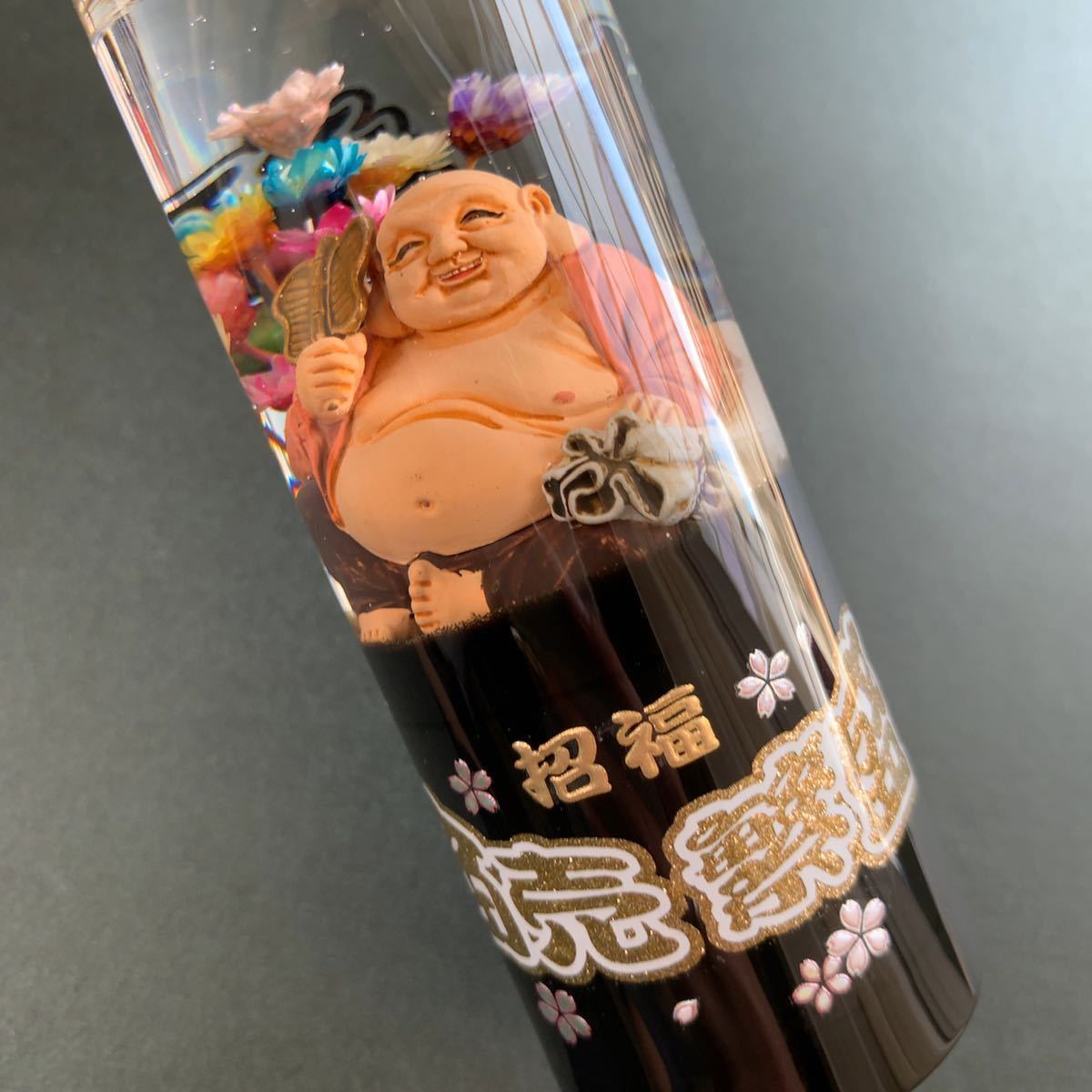 シフトノブ 12×1.25 商売繁盛 水中花❁︎達磨 鶴 濃茶 縁起物 水中