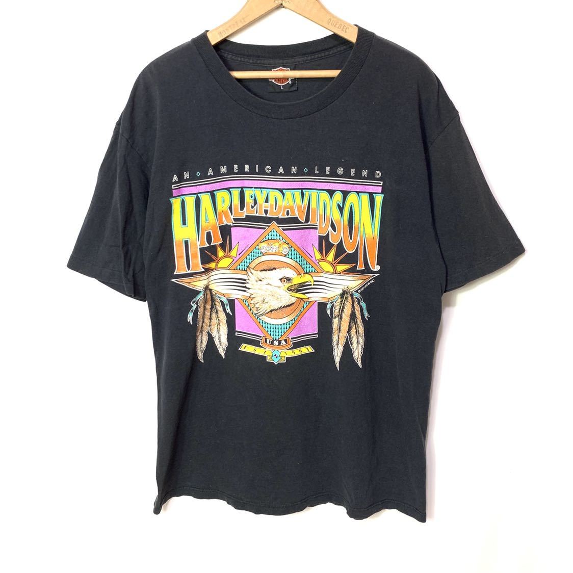 □ ビンテージ 80s 90s USA製 ハーレーダビッドソン イーグル フェザー