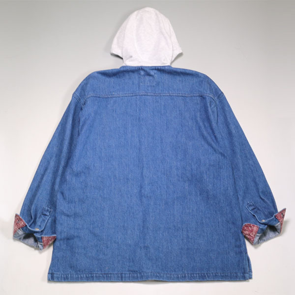 極美品 20ss DESCENDANT SPICOLI HOODED LS SHIRT INDIGO 3 ディセンダ 