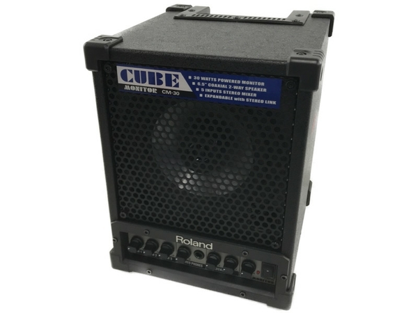 中古 Roland ローランド CUBE Monitor CM-30 アンプ 電池駆動 キューブ