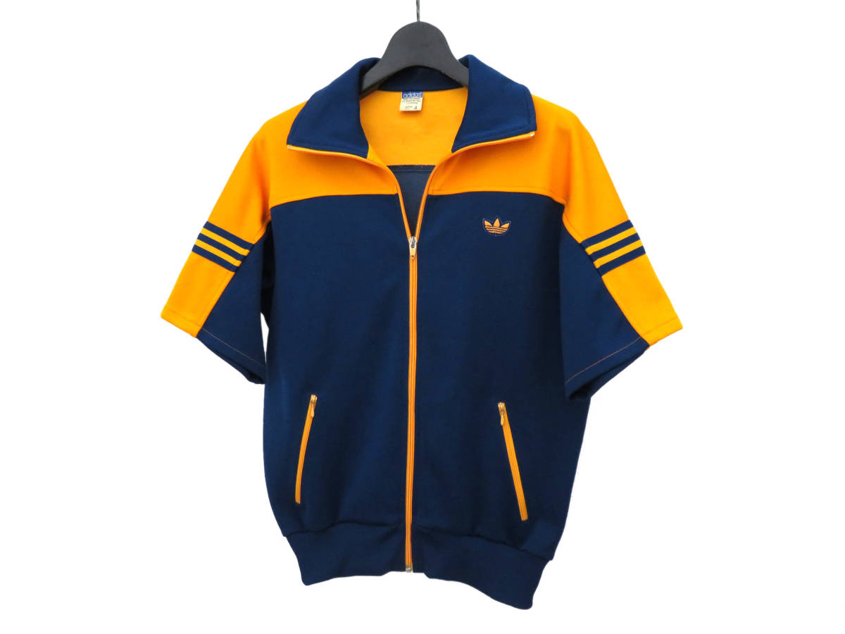 お買い得，豊富な 3861 adidas アディダス 1960's 70's ヴィンテージ 西ドイツ製 トレフォイル ロゴ アップリケ 三本ライン 半袖 トラックジャケット 4 兼用(ジャージ)｜売買されたオークション情報、yahooの商 ジャージ