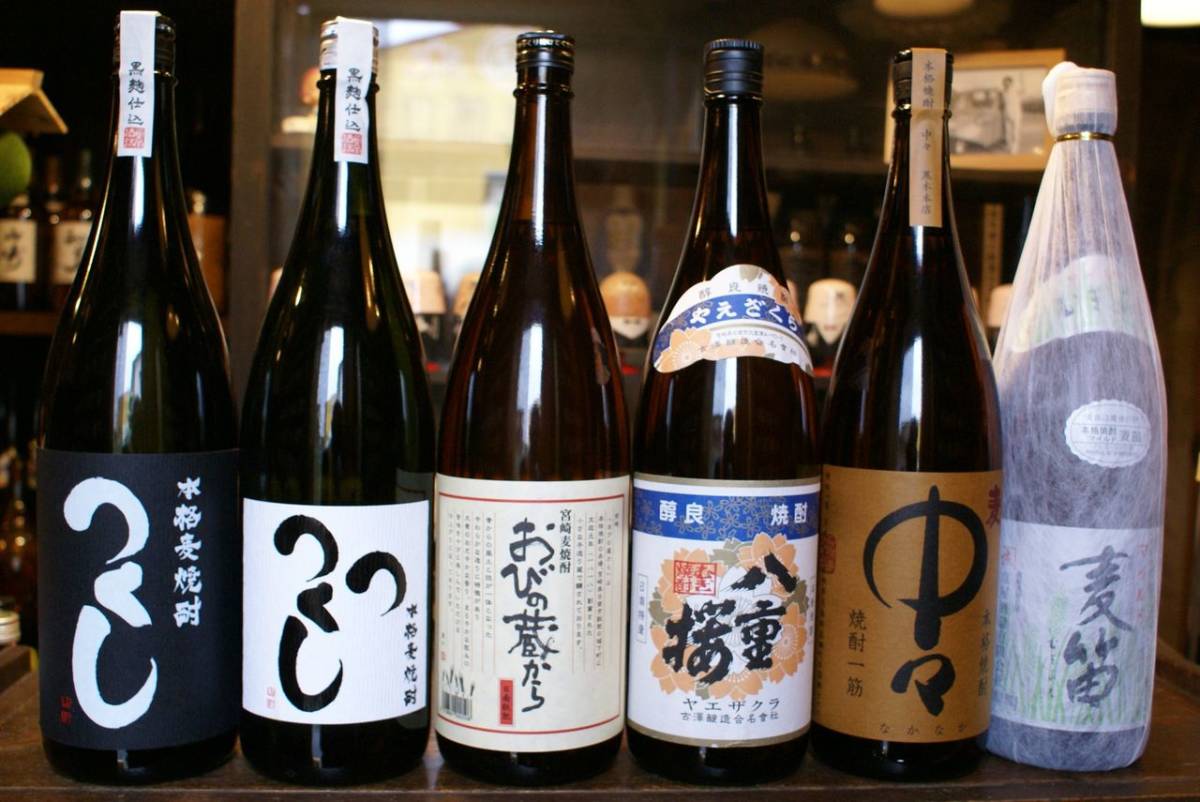人気SALE，品質保証 つくし黒 つくし白 おびの蔵から 八重桜むぎ 中々 マイルド麦笛 6本セット(麦焼酎)｜売買されたオークション情報、yahooの商品情報をアーカイブ公開 - オークファン 麦焼酎