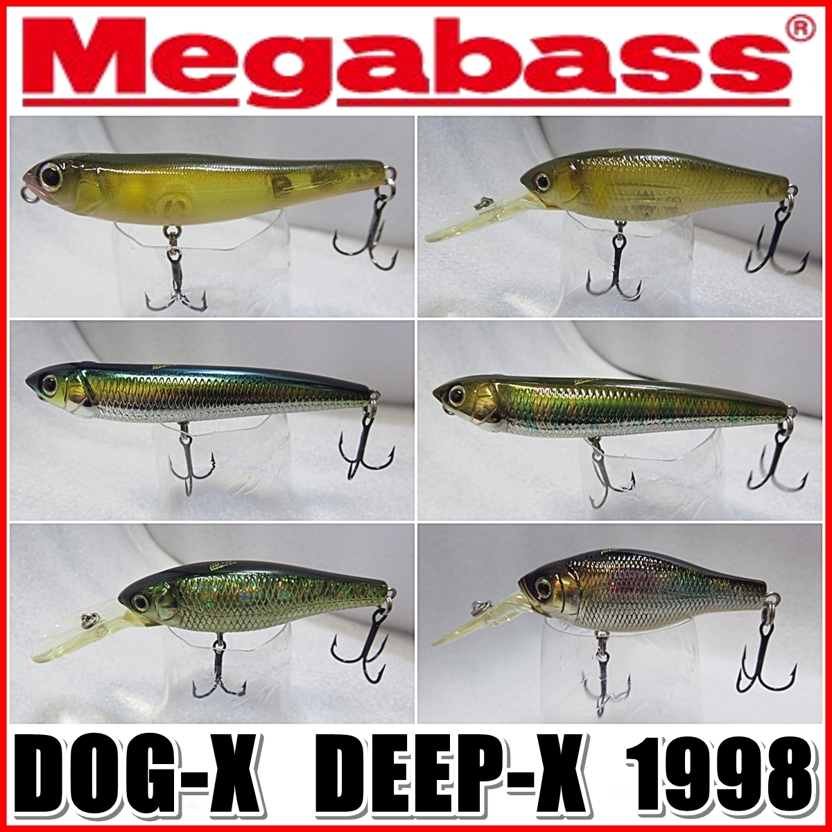 爆買い，新作 メガバス ドッグ MAGABASS DOG-X DOG-X JR DEEP-X COAYU 1998 6個セット(メガバス)｜売買されたオークション情報、yahooの商品情報をアーカイブ公開 - オークファン 淡水