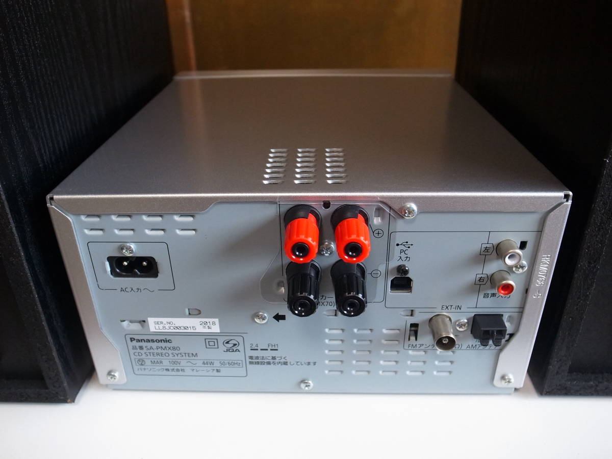 Panasonic ☆ SA-PMX80【2018年製】ミニコンポ 動作良好 付属品あり(SC