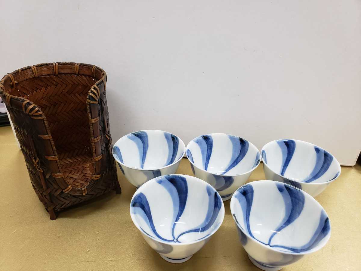 共箱 陶芸 龍芳 委託HK◇峰玉園 陶磁器 共箱（茶道具 長寿百老茶碗