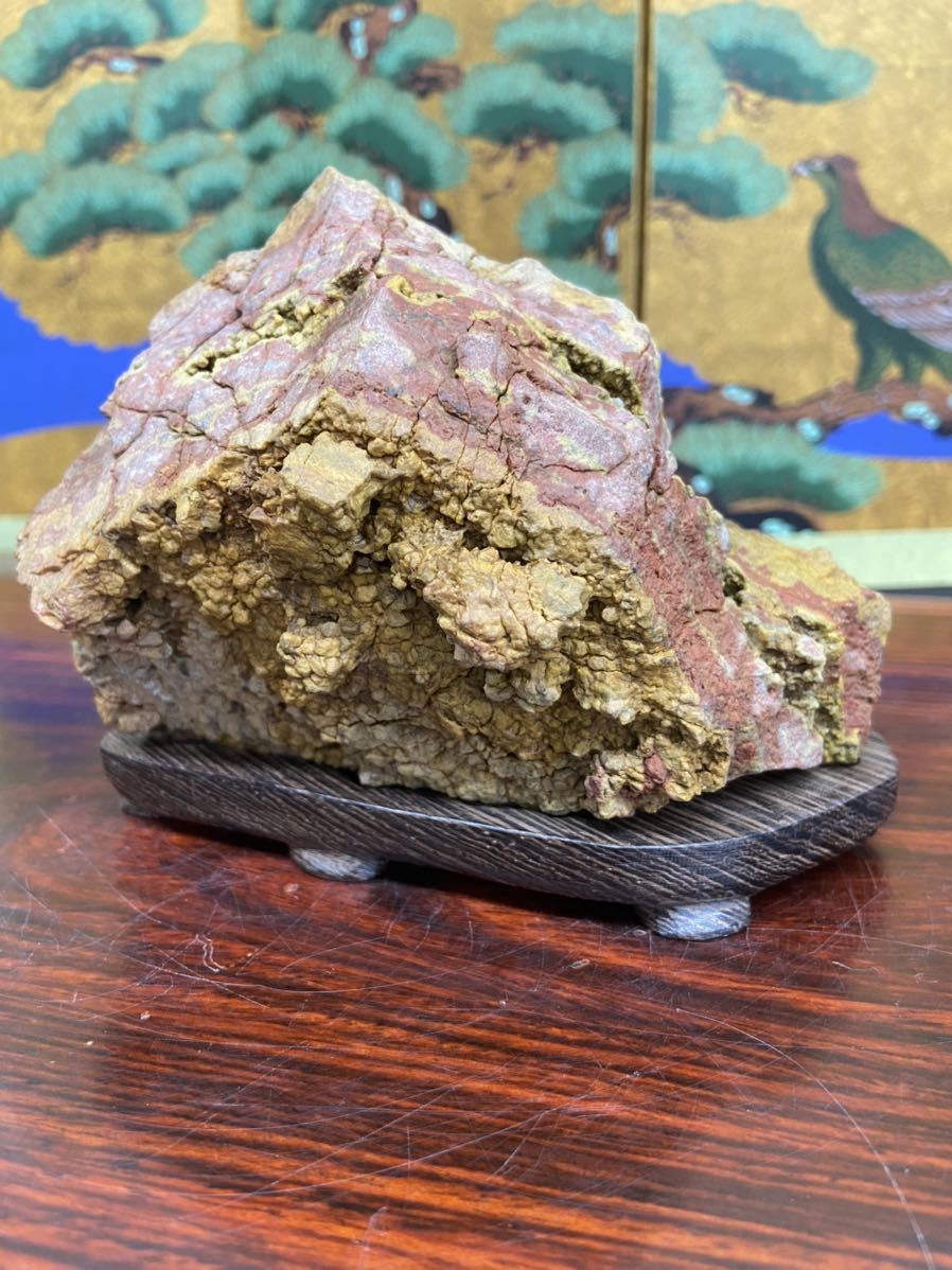 宅配買取 ☆ハローなな ザ天然！ 桜石☆菊花石 桜石 水石 鑑賞石 盆栽