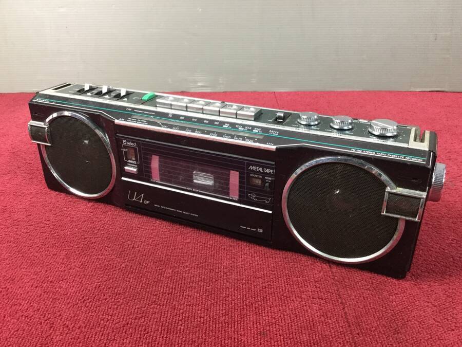 SANYO ラジカセ MR-U4 黒 希少 UFO ヴィンテージ ジャンク扱い SANYO SANYO ラジカセ MR-U4 黒 希少 UFO ヴィンテージ ジャンク扱い SANYO