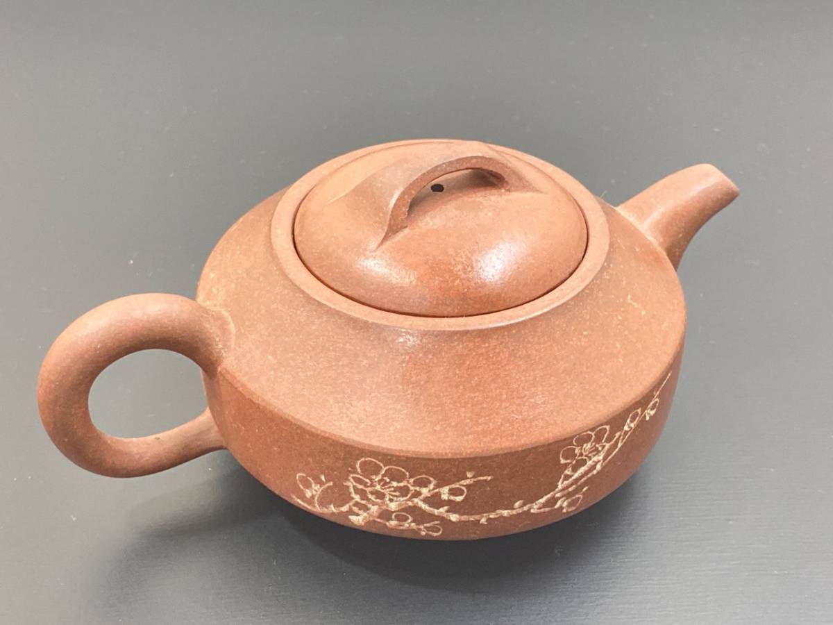 急須 朱泥 中国宜興 煎茶道具 茶壷 唐物 紫砂壷 紫泥 中国