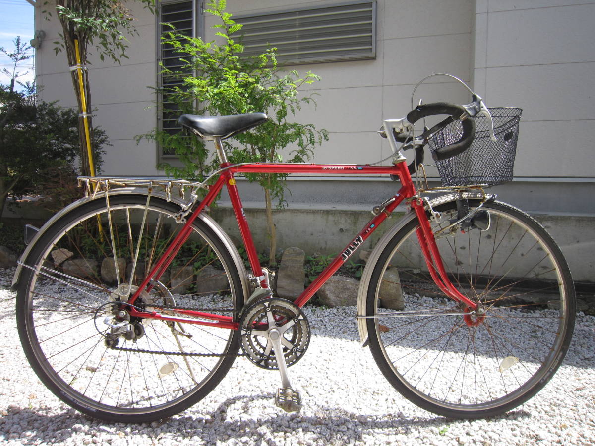 自転車 ロッドブレーキ実用車 26インチ 前後ホイールセット ジャンク