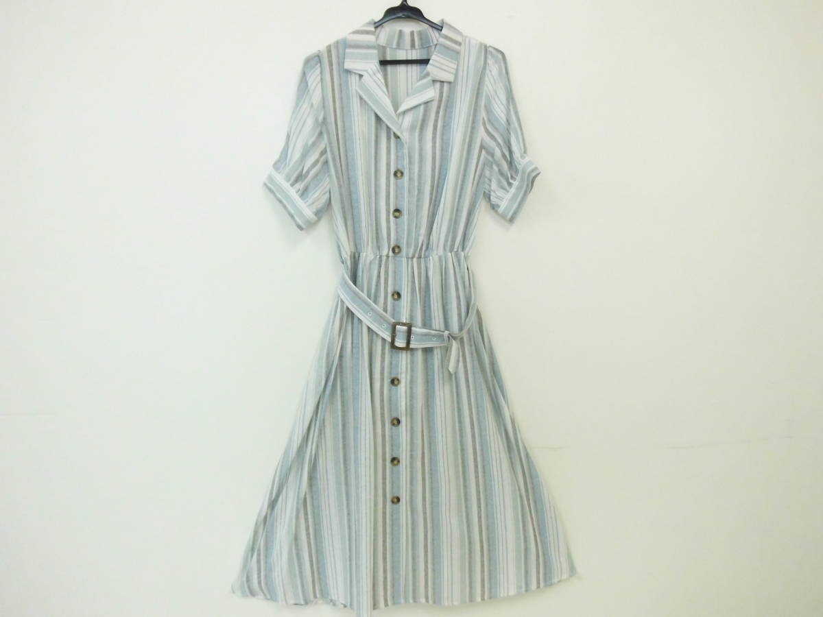 Ingni イング 開襟マルチストライプワンピース ブルー 同梱可能 春夏 ワンピース 売買されたオークション情報 Yahooの商品情報をアーカイブ公開 オークファン Aucfan Com