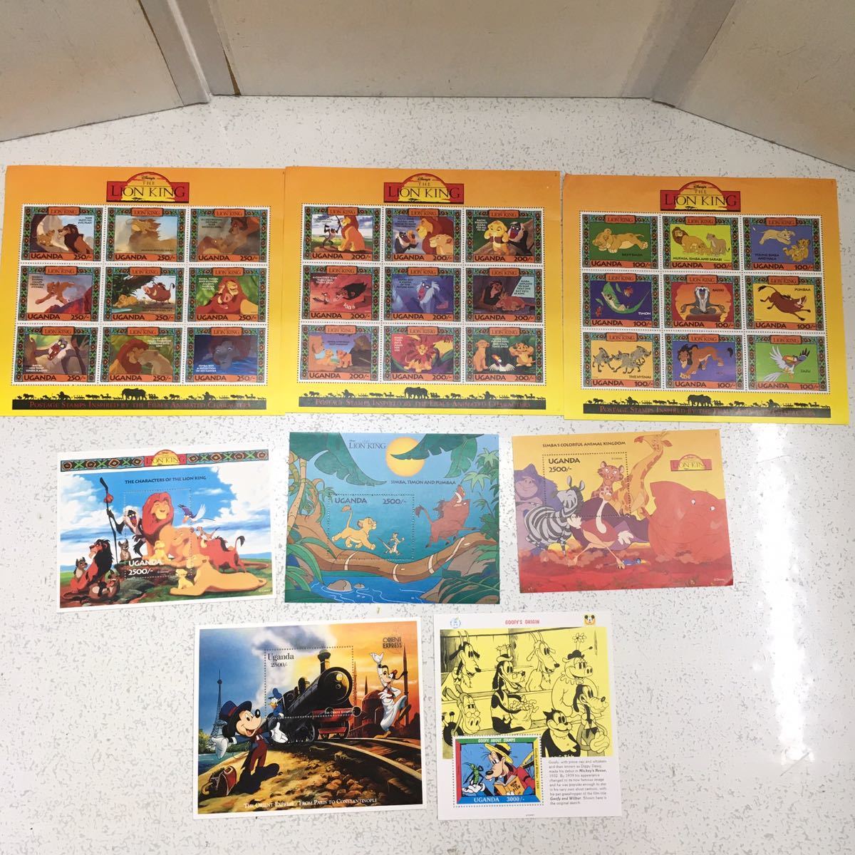 未使用 Disney ディズニー LIONKING ライオンキング 外国切手 UGANDA ウガンダ レア 小型シート 8枚セット美品 LION THE ライオンキング 新品未使用品 KING&frasl;ディズニー&frasl;ライオンキング&frasl;メンズ&frasl;刺繍&frasl;半袖&frasl;Tシャツ&frasl;胸囲\u003d96~104cm&frasl;charcoal US公式商品