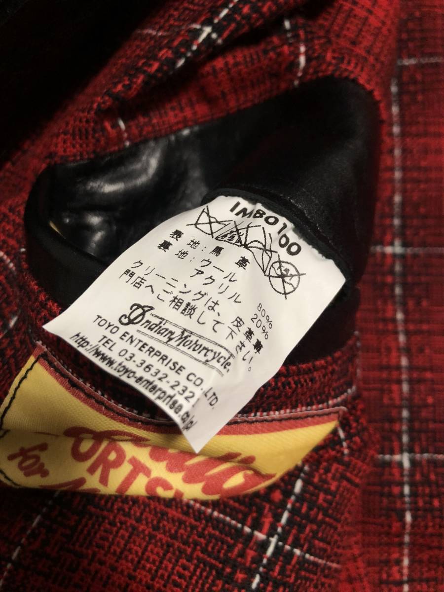 美品☆[Indian motorcycle by 東洋] ホースハイド スポーツレザー