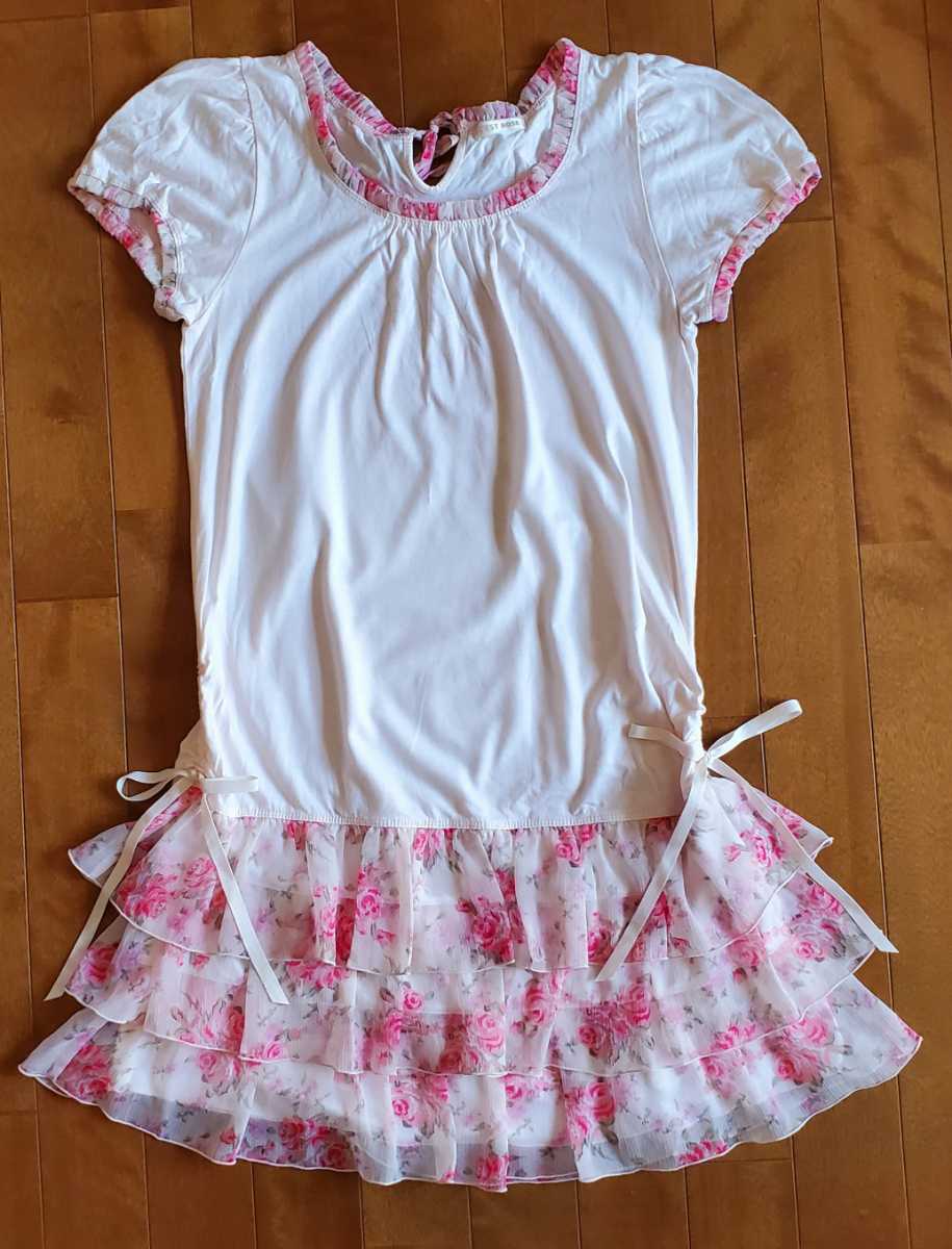 レストローズ 裾3段フリルバラ柄チュニック サイズ2 M ピンクワンピースl Est Rose ワンピース 売買されたオークション情報 Yahooの商品情報をアーカイブ公開 オークファン Aucfan Com