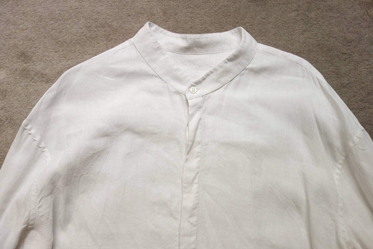 Bourrienne Paris X スタンドカラーリネンシャツ/サイズXXXL/ATELIER 