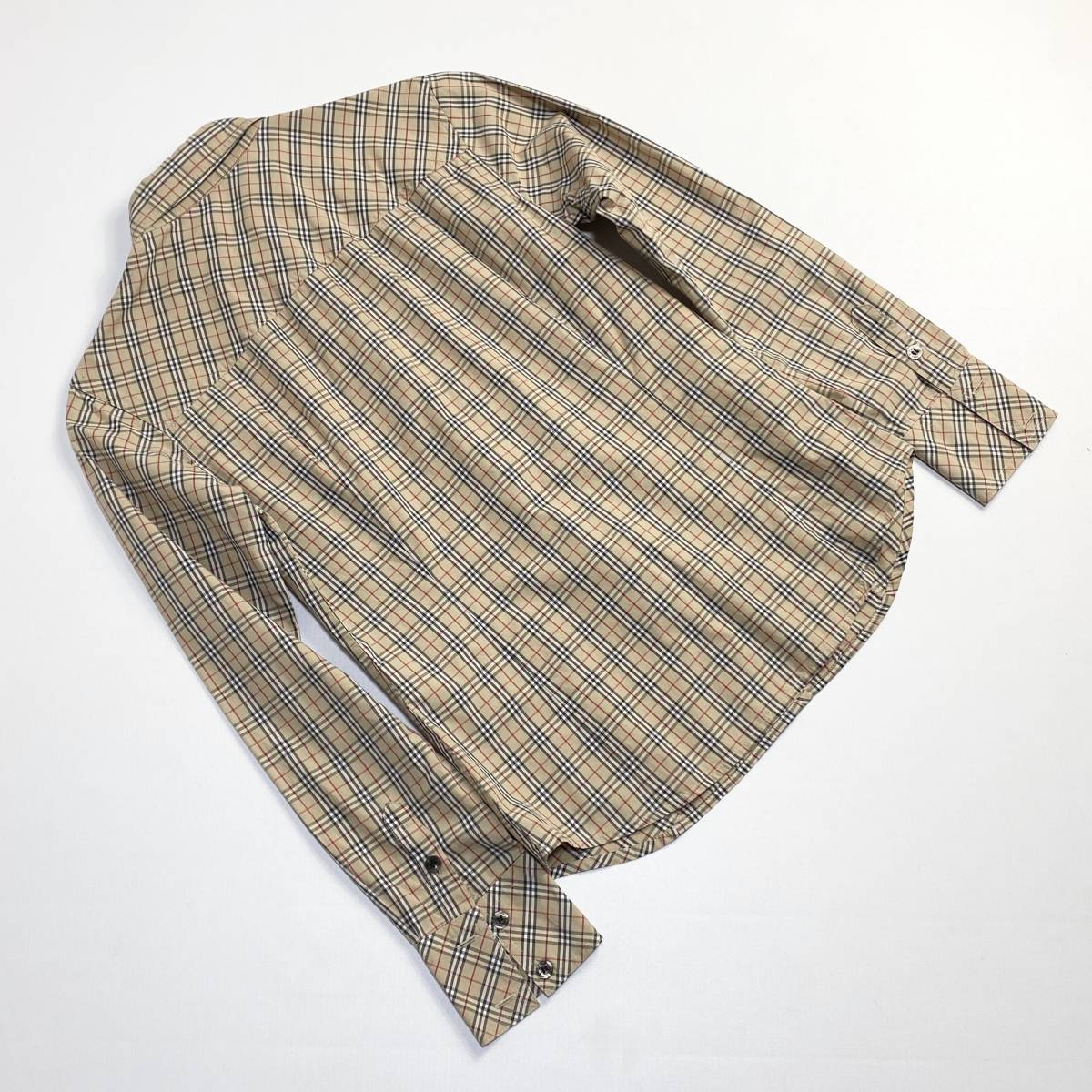 美品 BURBERRY BLUE LABEL バーバリー ブルーレーベル ノバチェック シャツ 38 ベージュ レディース 定番 三陽商会 送料198円 20-0727 LABEL BLUE BURBERRY フレアトレンチ 》BURBERRY ブルーレーベル（バッグ・小物・ブランド雑貨