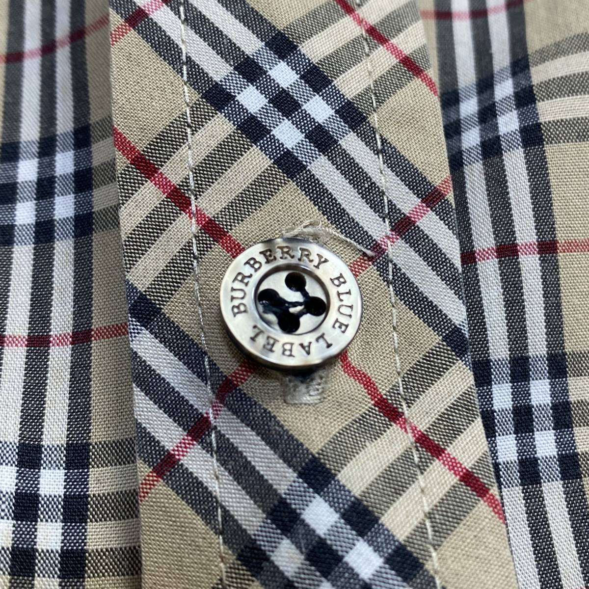 美品 BURBERRY BLUE LABEL バーバリー ブルーレーベル ノバチェック シャツ 38 ベージュ レディース 定番 三陽商会 送料198円 20-0727 LABEL BLUE BURBERRY フレアトレンチ 》BURBERRY ブルーレーベル（バッグ・小物・ブランド雑貨