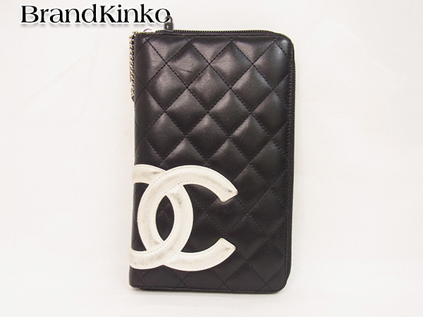 新品，得価 CHANEL シャネル カンボン ラウンドファスナー 長財布 ウォレット ラム ギャランティカード付(女性用財布)｜売買されたオークション情報、yahooの商品情報をアーカイブ公開 - オークファン 服飾小物
